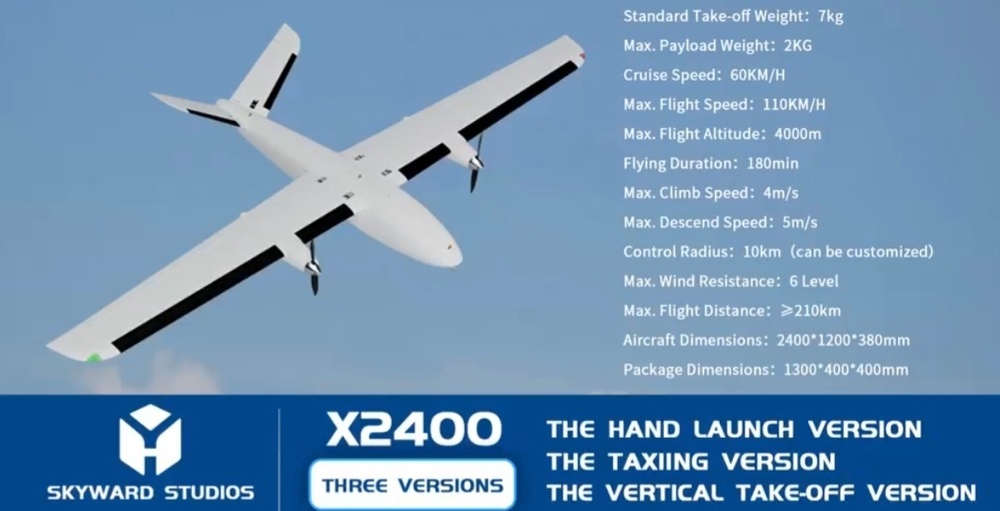 Skyward Studio X2400 Multi-Purpose Electric VTOL